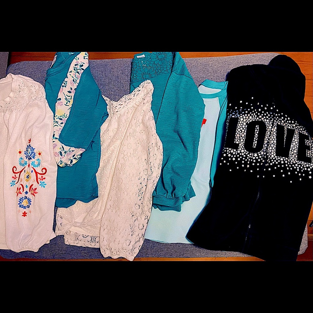 Girls tops, lot of 6